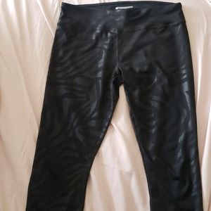 Forever 21 black zebra leggings